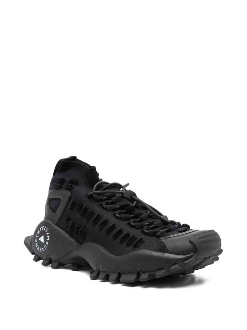 adidas ridged-sole lace-up sneakers outlook