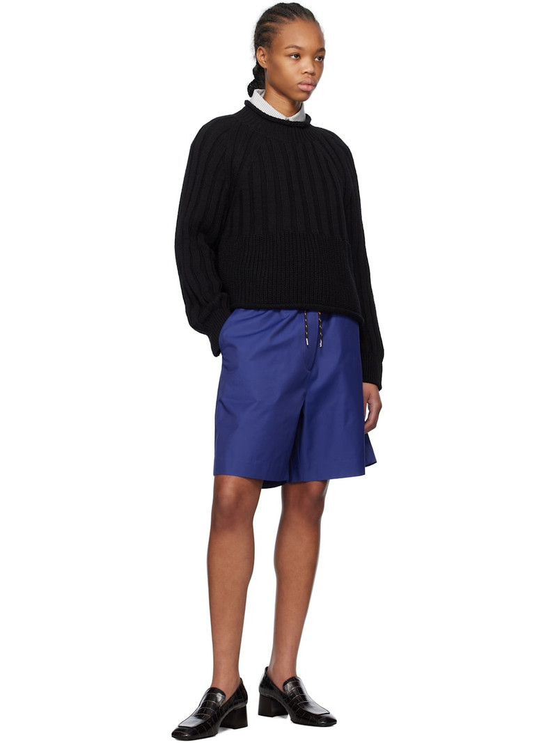 CORDERA Black Ribbed Cotton Sweater outlook