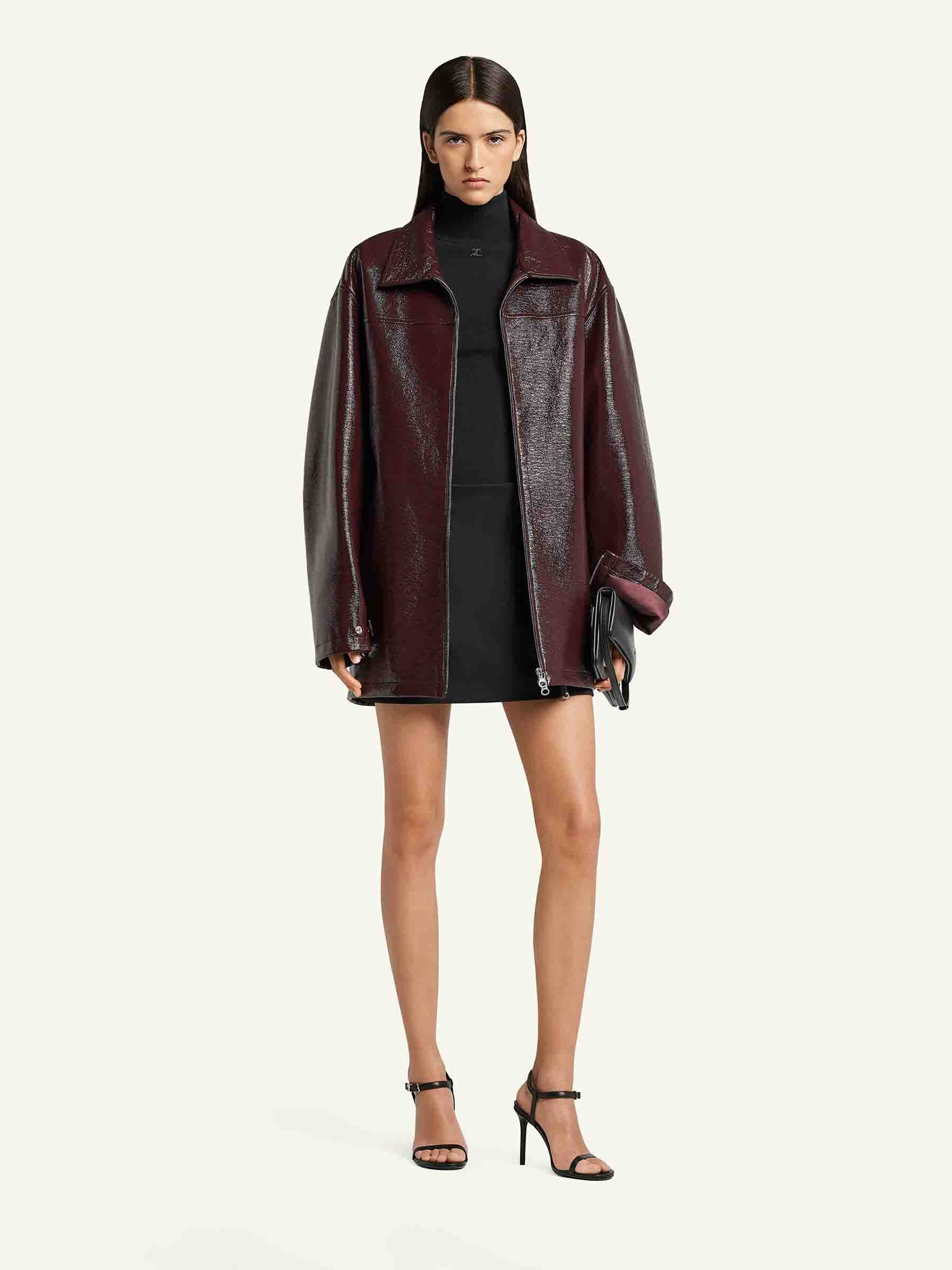 LACQUERED ZIPPER JACKET - 2