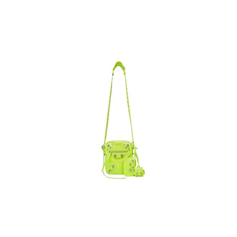 Men's Le Cagole Men Crossbody Bag  in Fluo Yellow 1