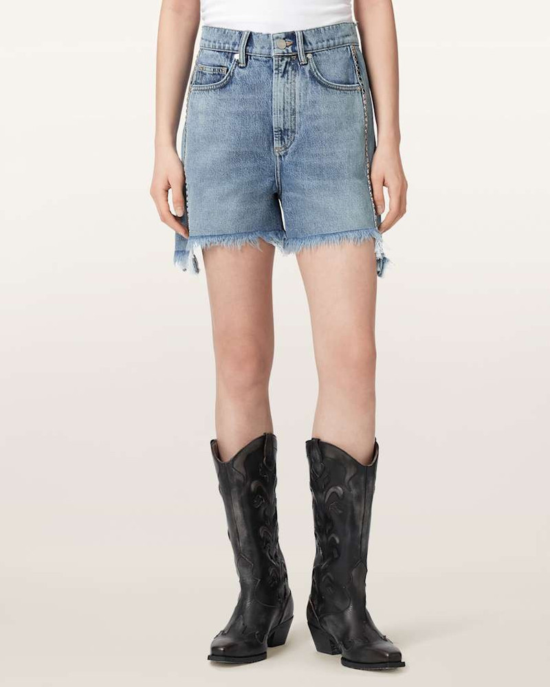 FRANKIE STUDDED DENIM SHORTS 3