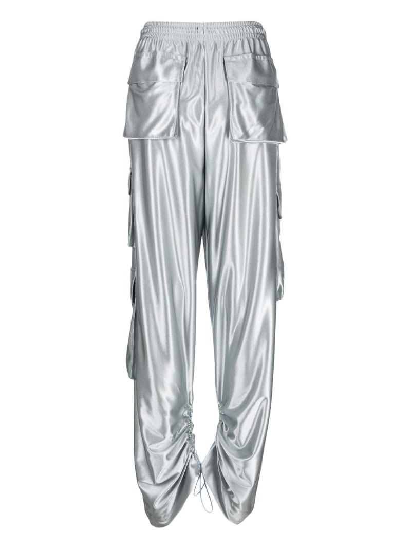 satin-finish cropped trousers - 2