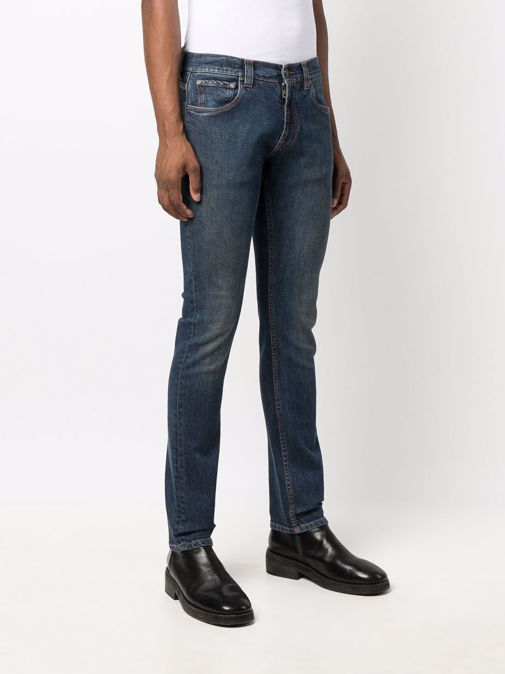 faded slim-fit jeans - 3