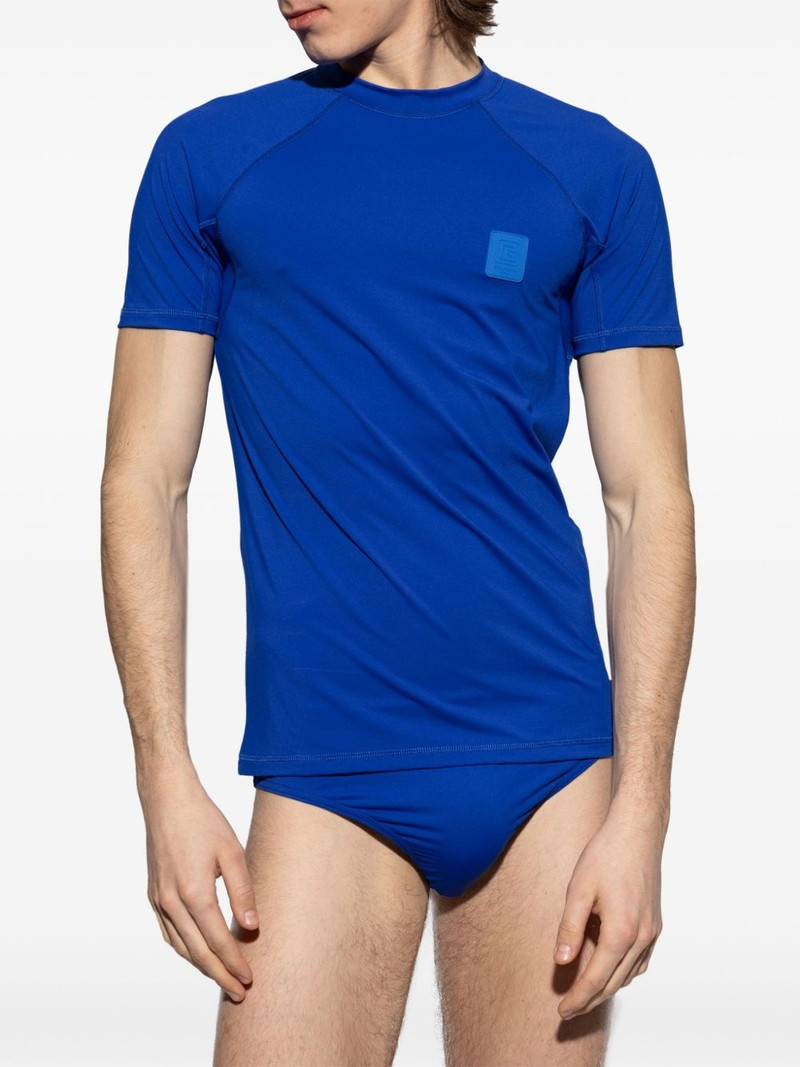 Balmain logo-appliqué swimming T-shirt outlook