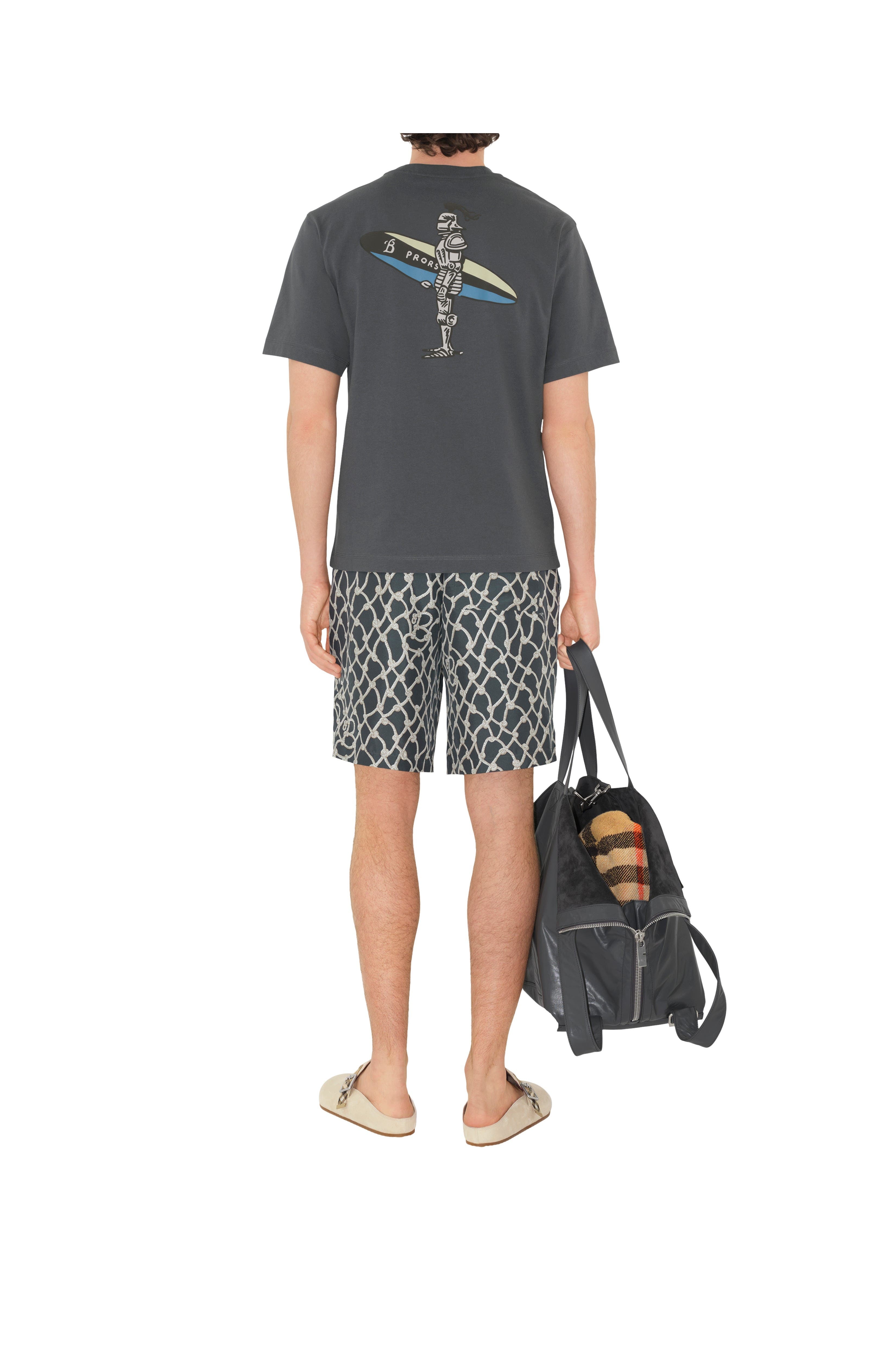 burberry Surfer Knight Cotton T-shirt in Magnet at Nordstrom - 2