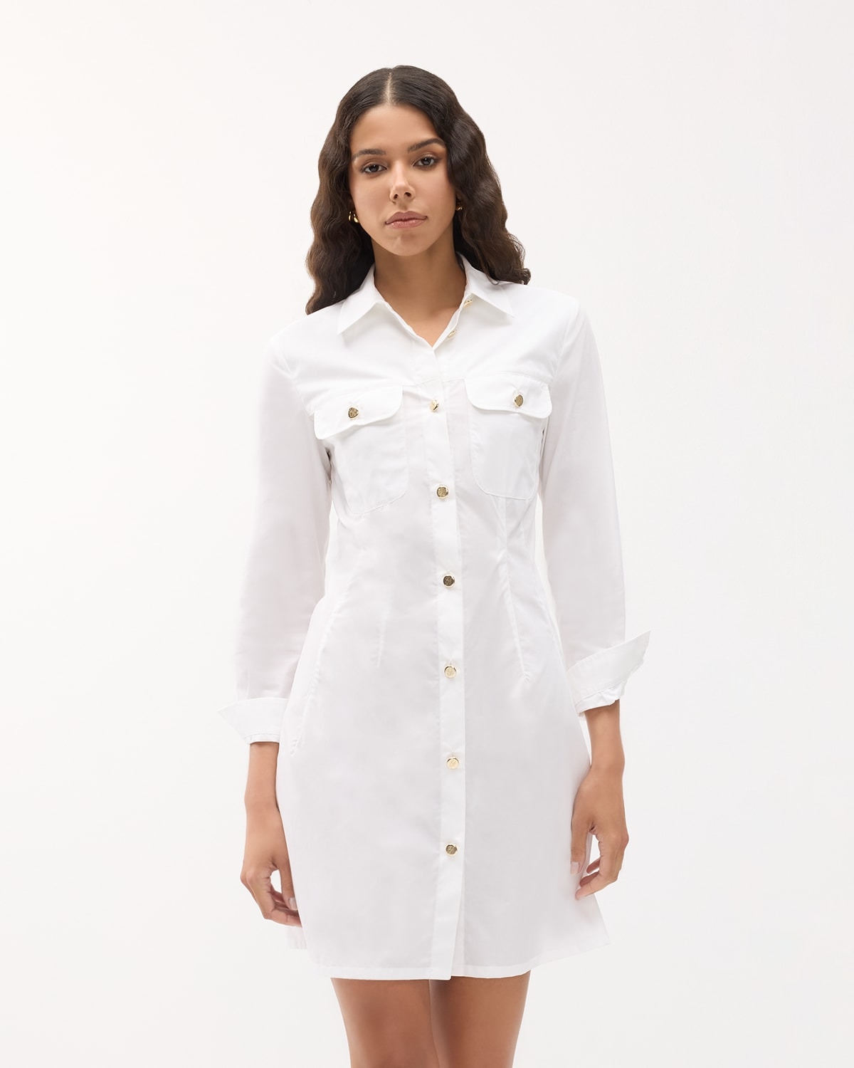 Cotton Poplin Mini Shirtdress - 5