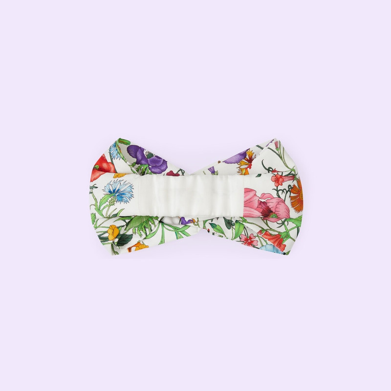 Flora print silk headband 4