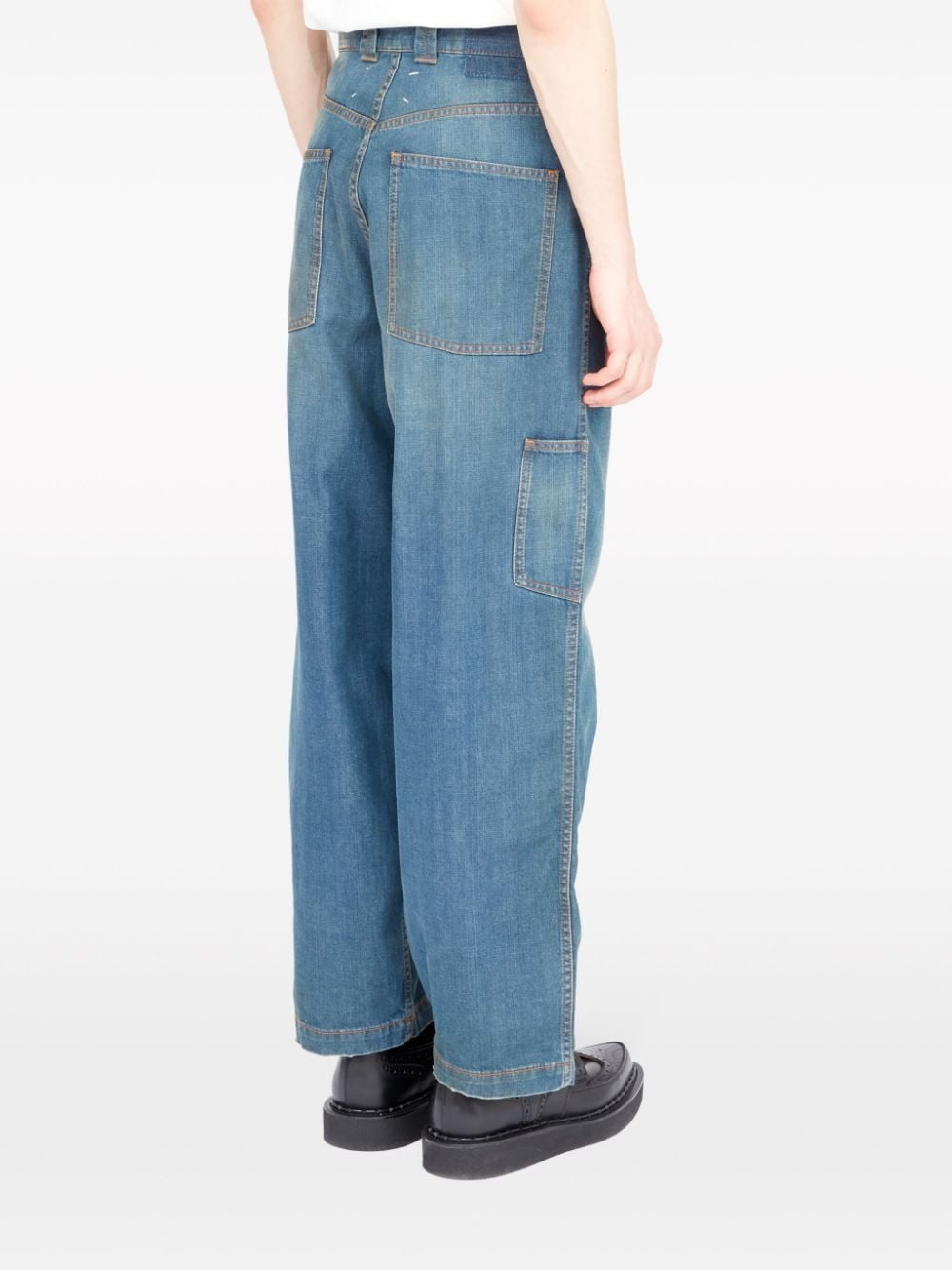 mid-rise wide-leg jeans - 4