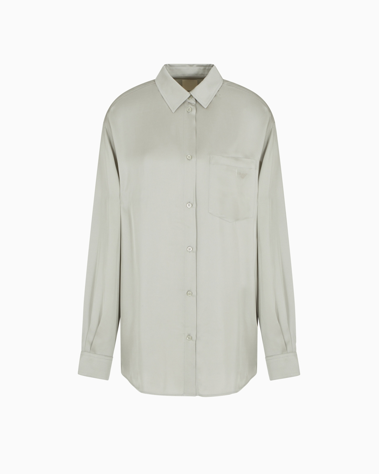 ENVERS SATIN SHIRT WITH MICRO EAGLE EMBROIDERY FROM THE PEACE CAPSULE COLLECTION - 1