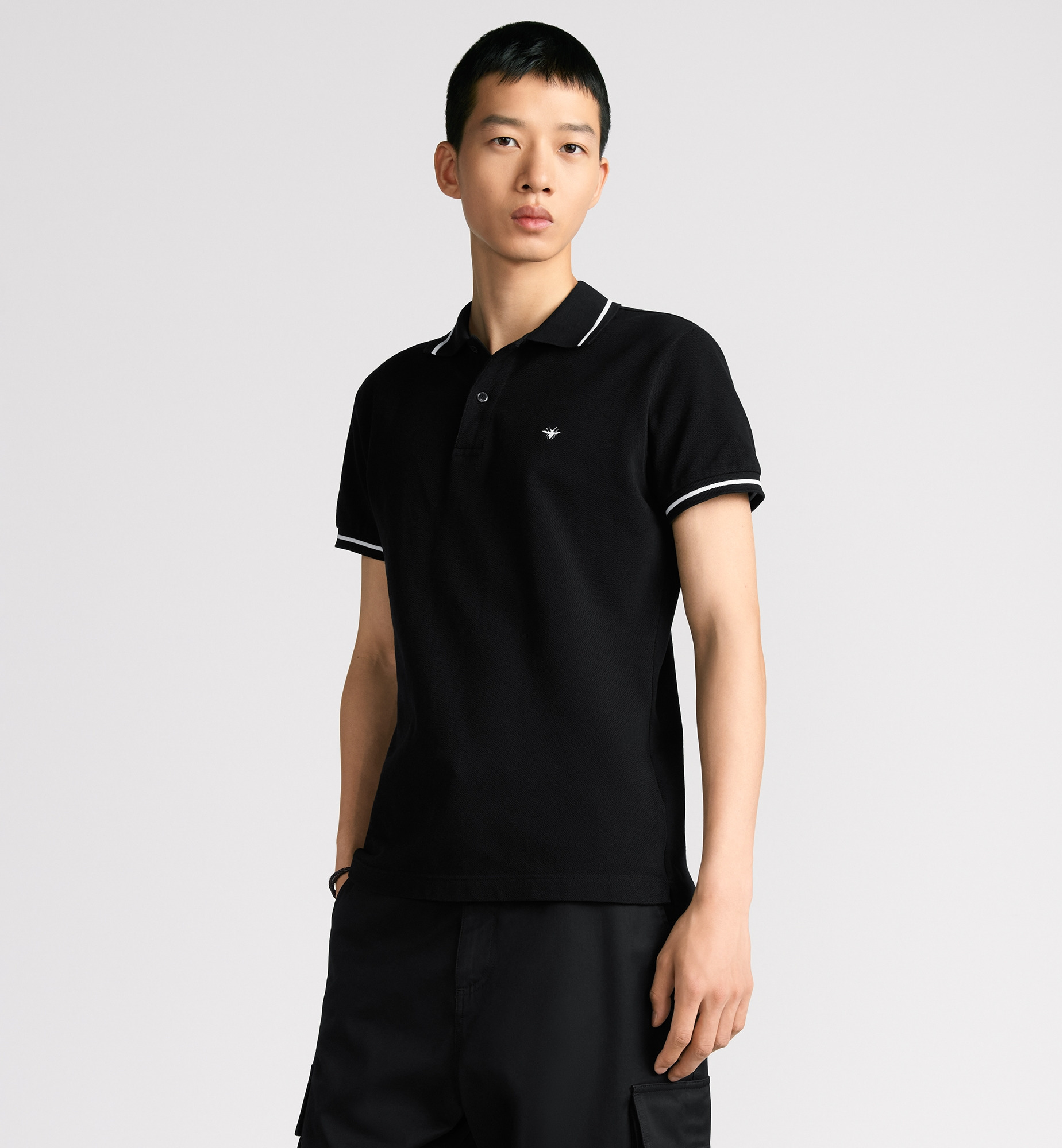 Polo Shirt with Bee Embroidery - 2