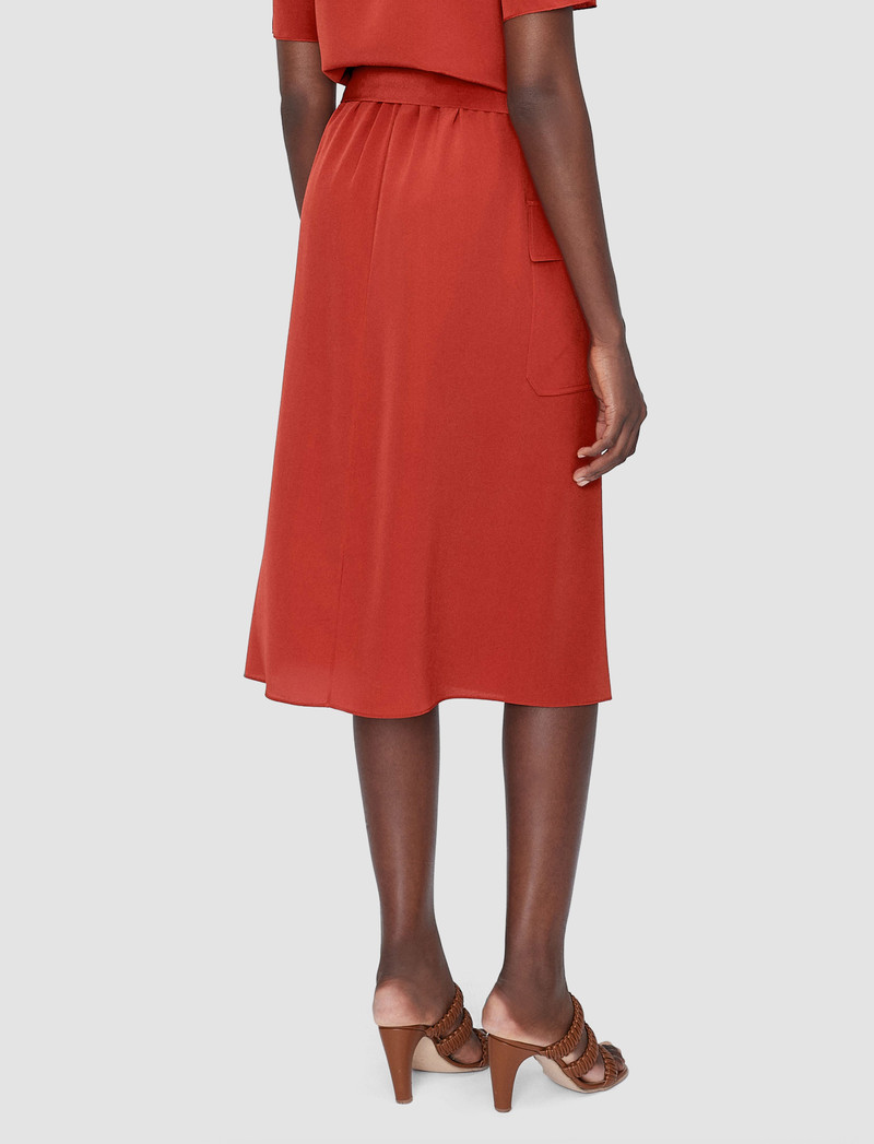 JOSEPH Charai Crepe de Soie Silk Skirt outlook