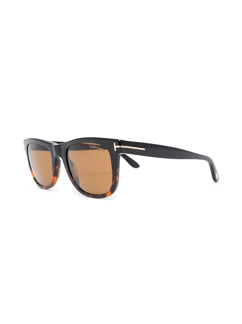 tortoiseshell-effect logo-plaque sunglasses - 2