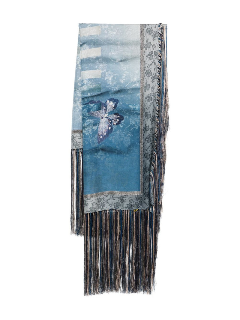 Aloeuw butterfly-motif printed scarf 1