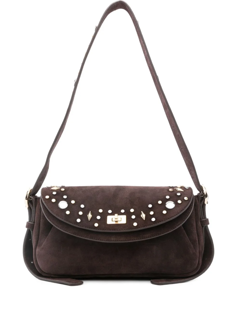 embellishment flap shoulder bag - 1