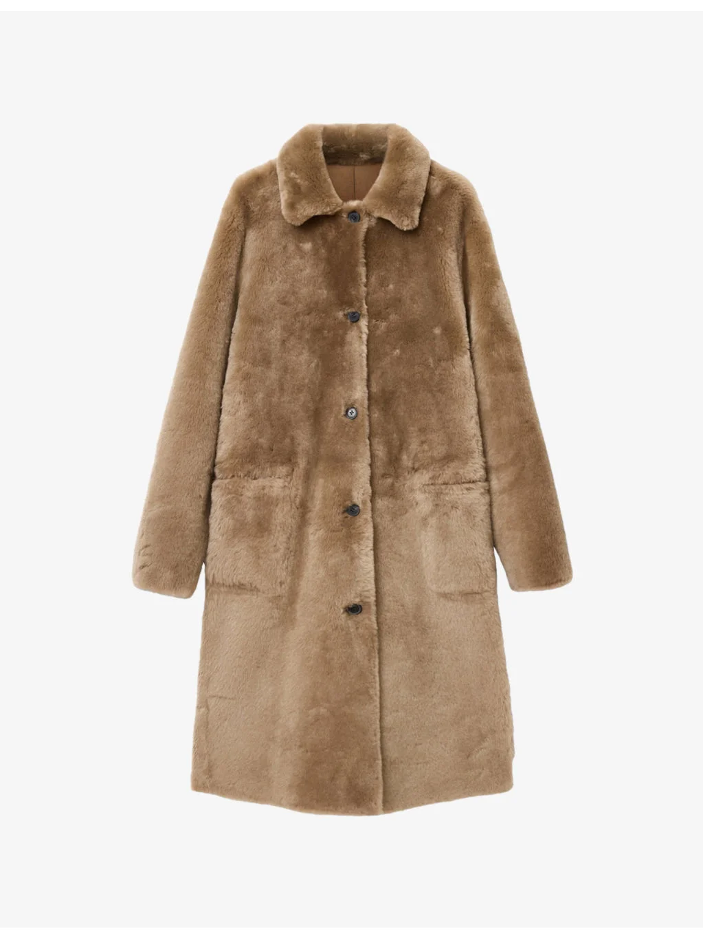 Serra regular-fit reversible shearling coat - 1