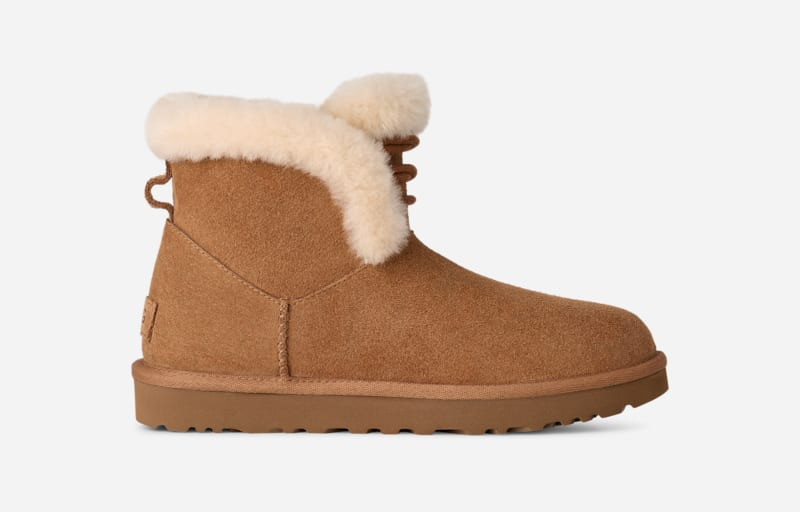 ® Women's Classic Mini Posy Sheepskin Classic Boots in Chestnut 1