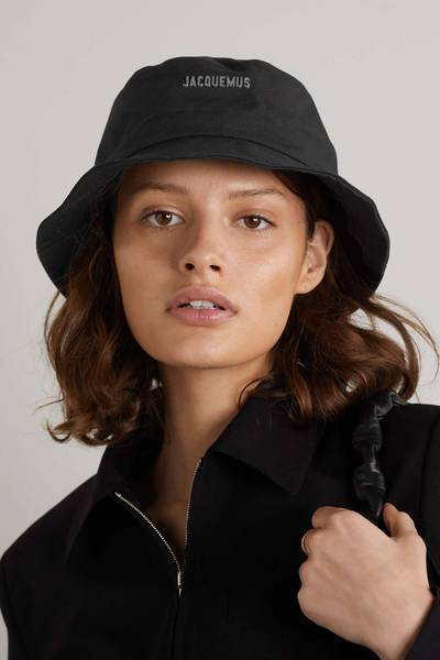 JACQUEMUS Le Bob Gadjo embellished cotton-canvas bucket hat outlook