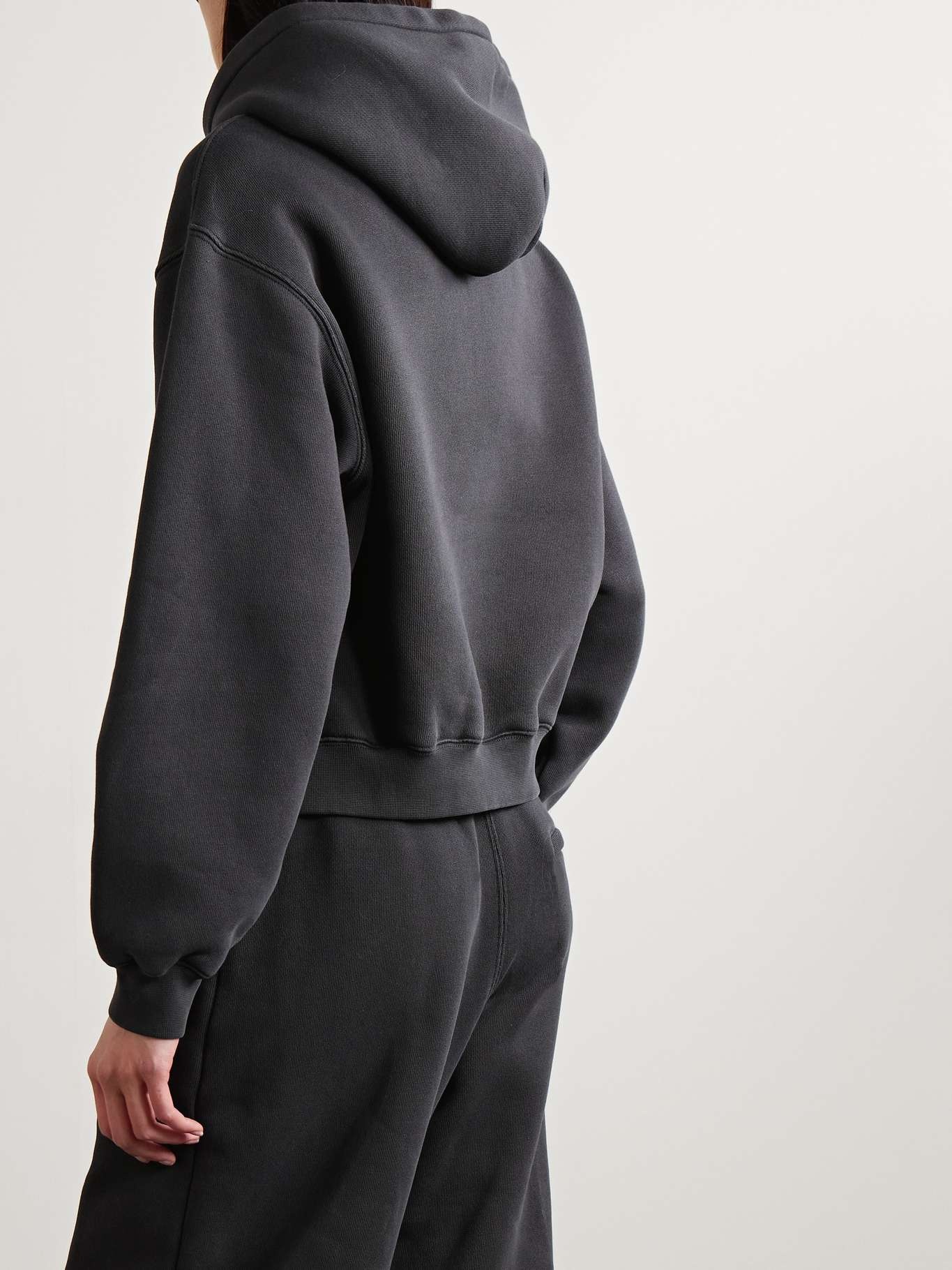 Essential printed cotton-blend jersey hoodie - 4