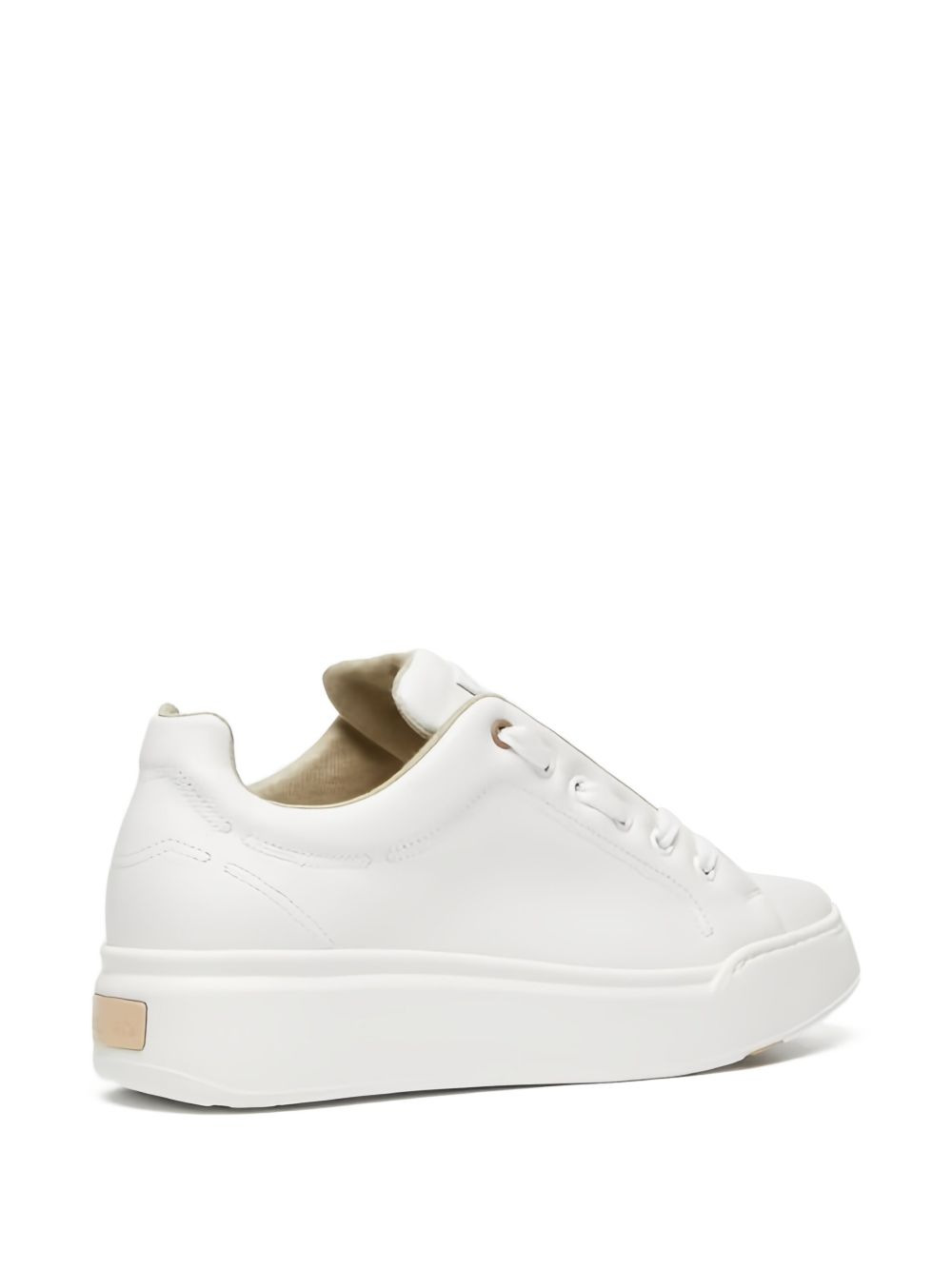 leather lace-up sneakers - 3