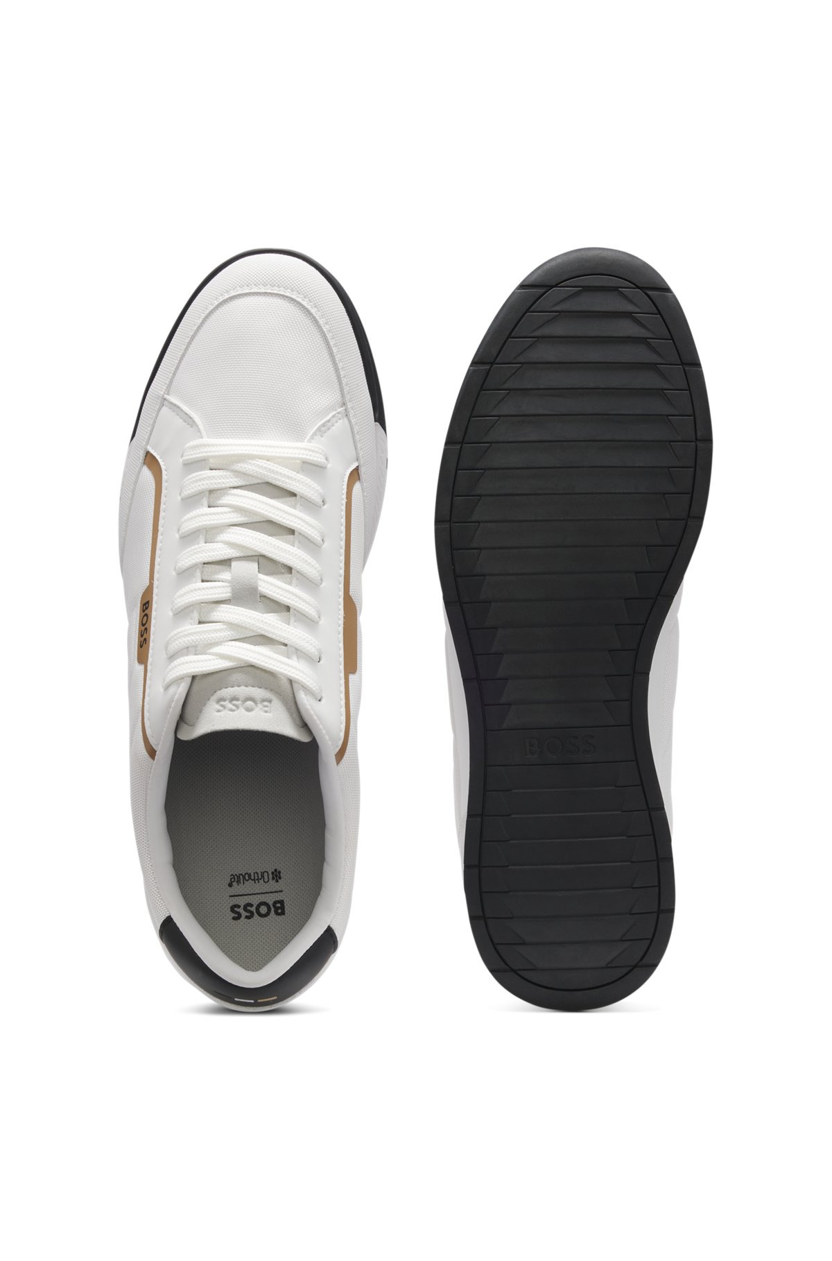 MIXED-MATERIAL TRAINERS WITH CONTRAST BACK TAB - 3