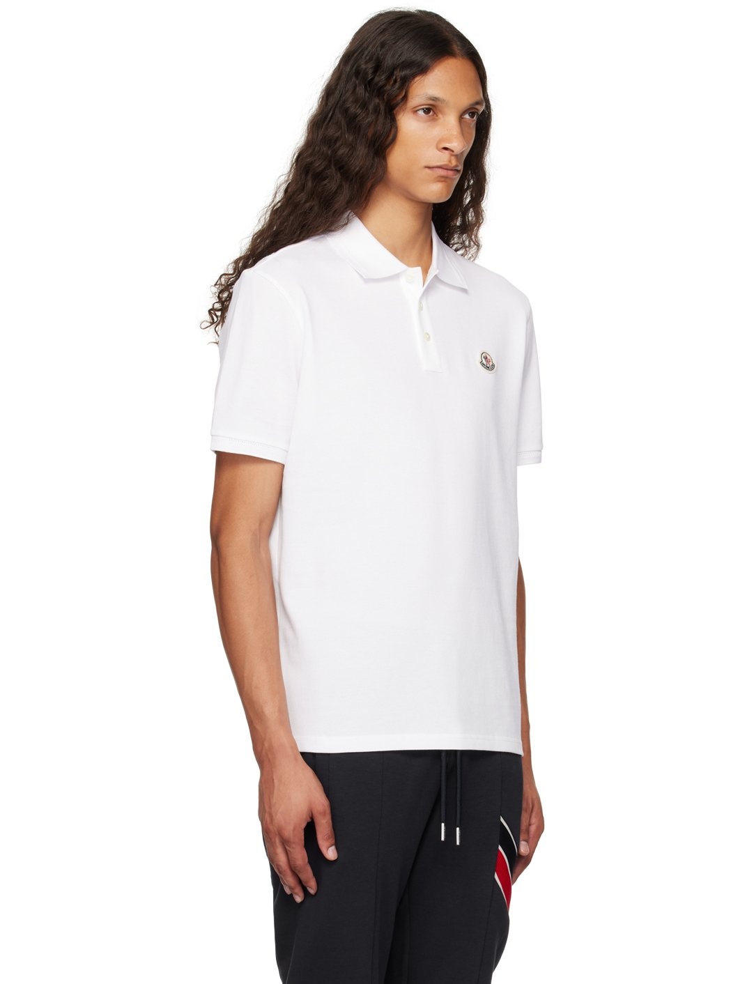 White Logo Patch Polo - 2