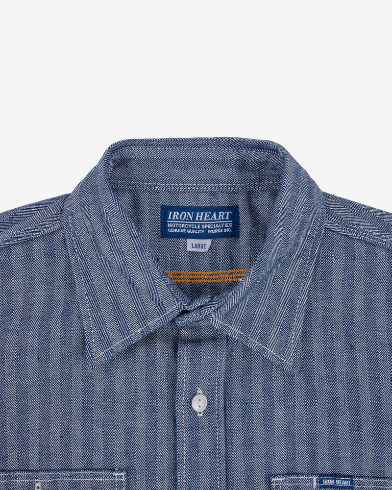 12OZ HERRINGBONE WORK SHIRT - INDIGO 7