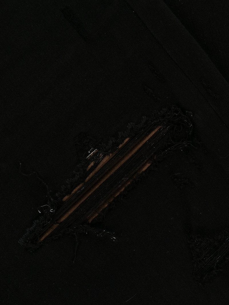 distressed ultra suede jeans 7