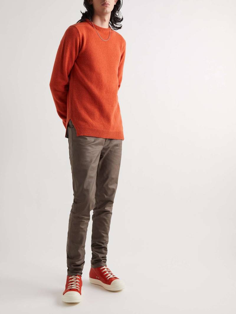 Rick Owens Tyrone Skinny-Fit Leather Trousers outlook