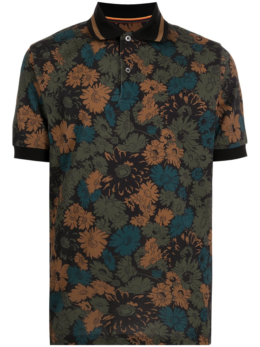 Archive Floral print polo shirt - 1