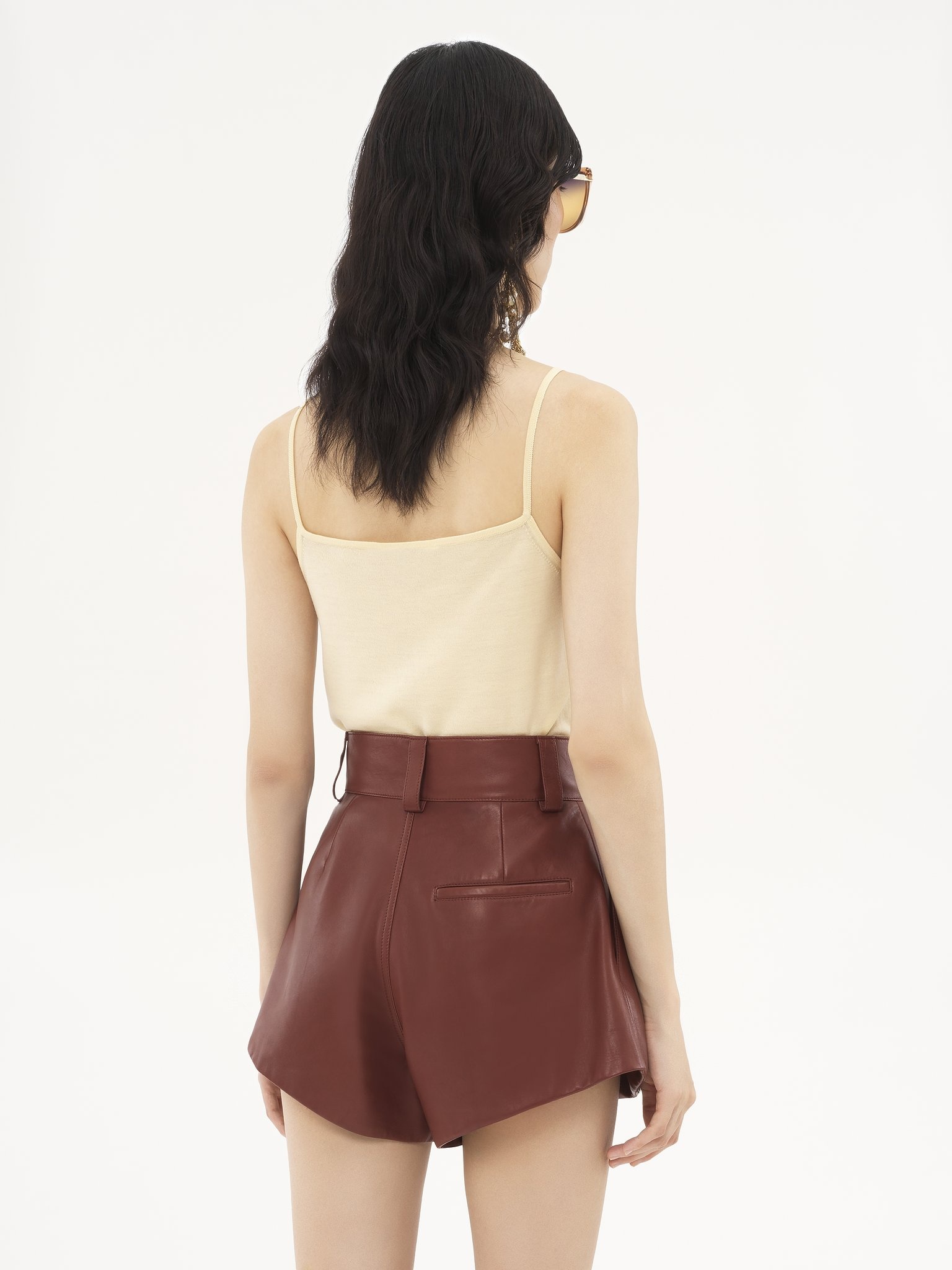 THIN-STRAP TANK TOP IN SUPERFINE WOOL KNIT - 5