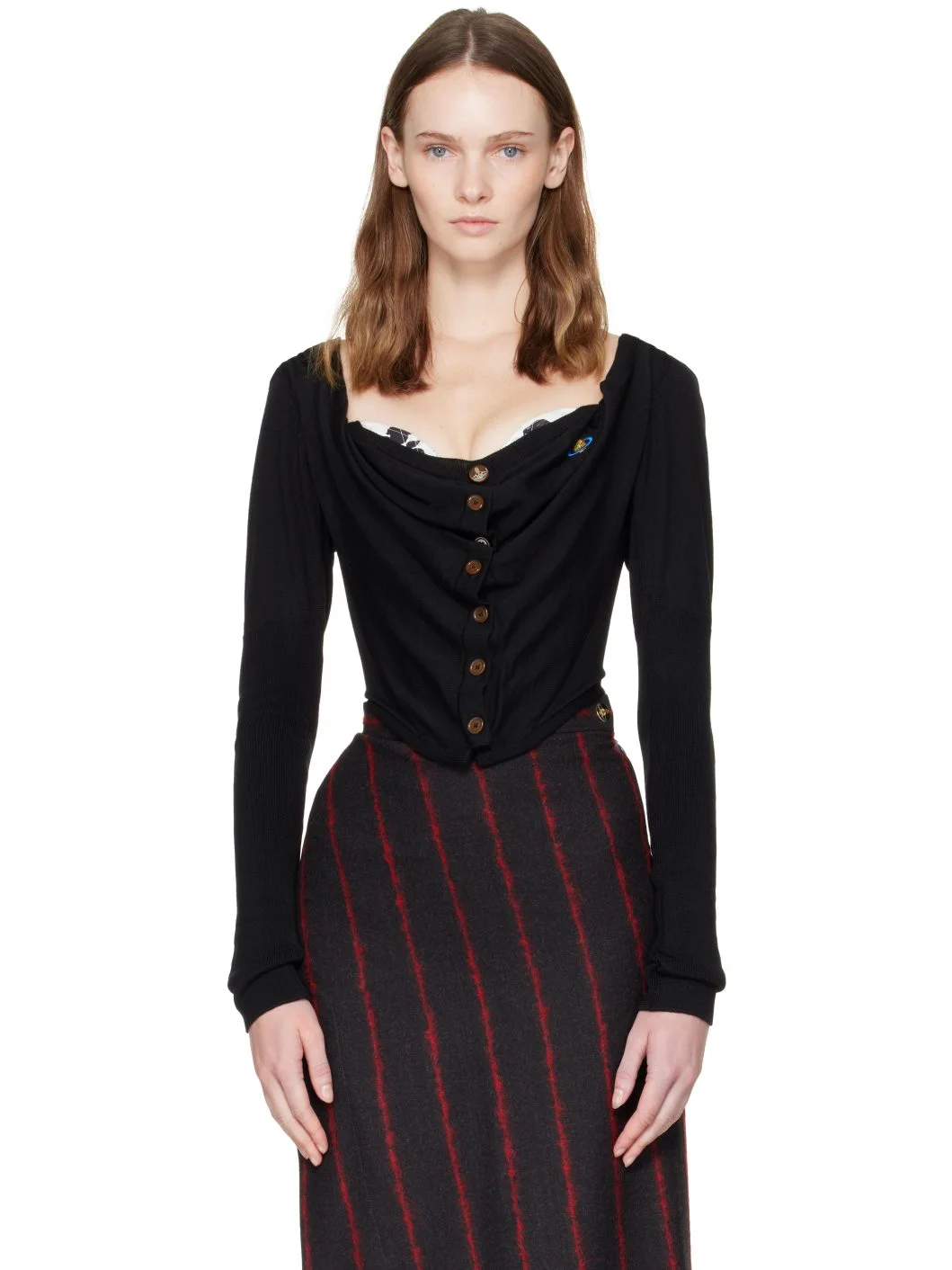 Black Bea Corset Cardigan - 1