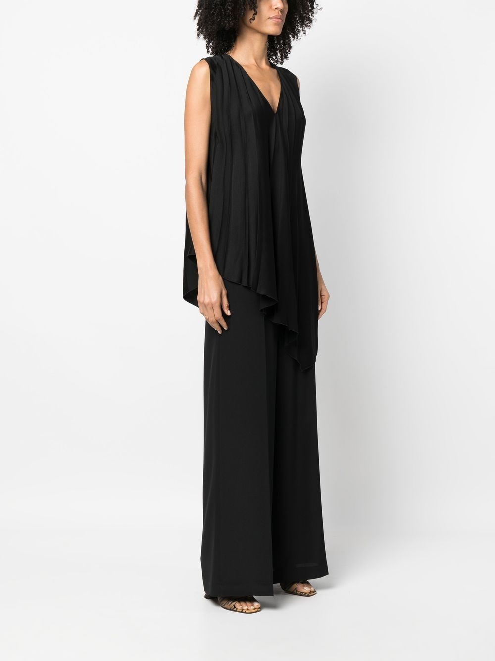 asymmetric pleated vest - 3