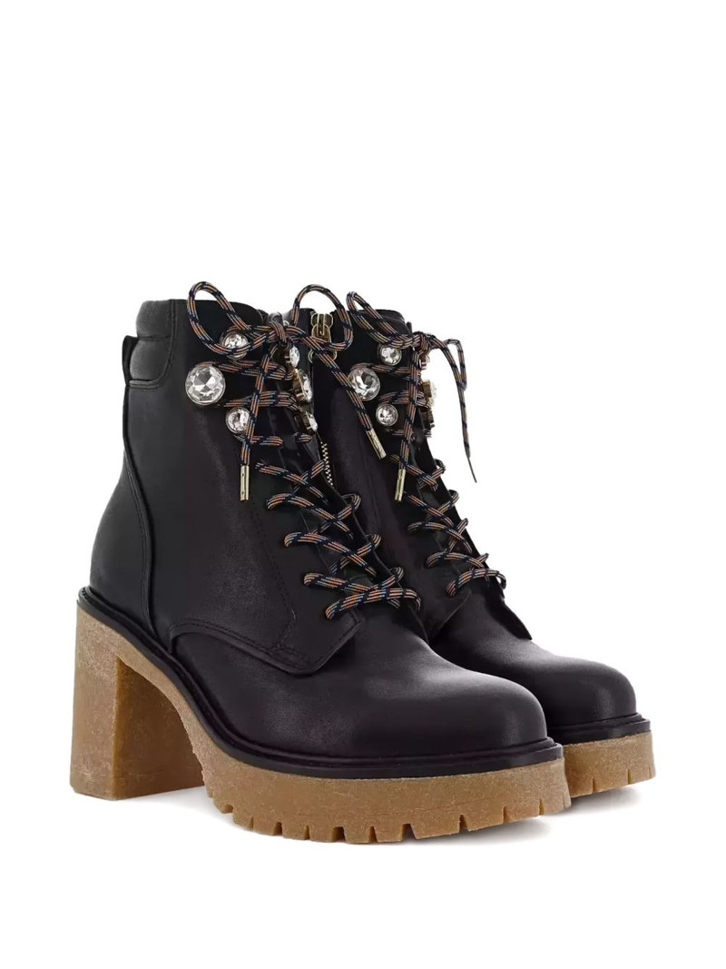 SOPHIA WEBSTER 85mm Zadie crystal-embellished lace-up boots outlook