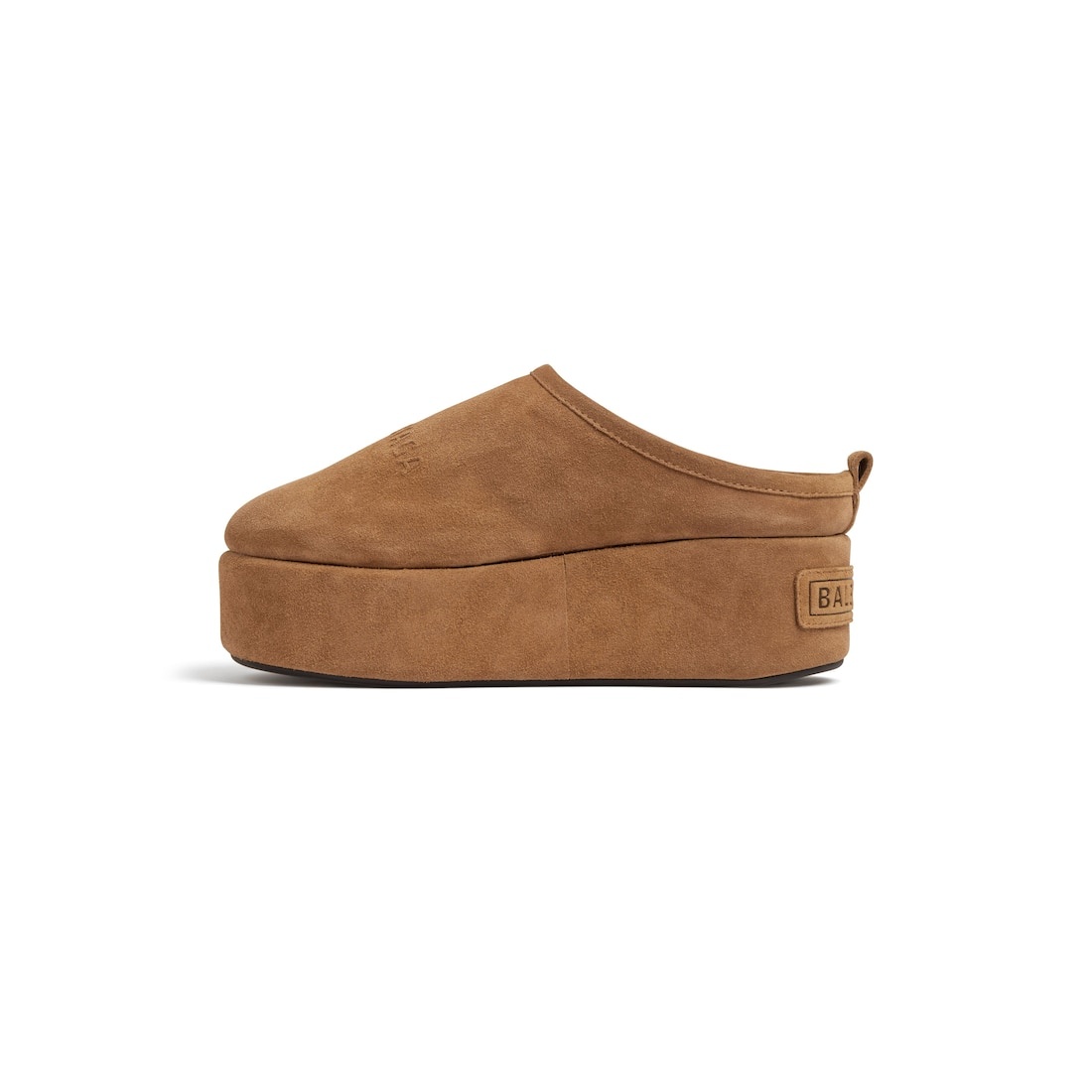 Women's Alaska Soft Platform Mule in Brown/white - 4