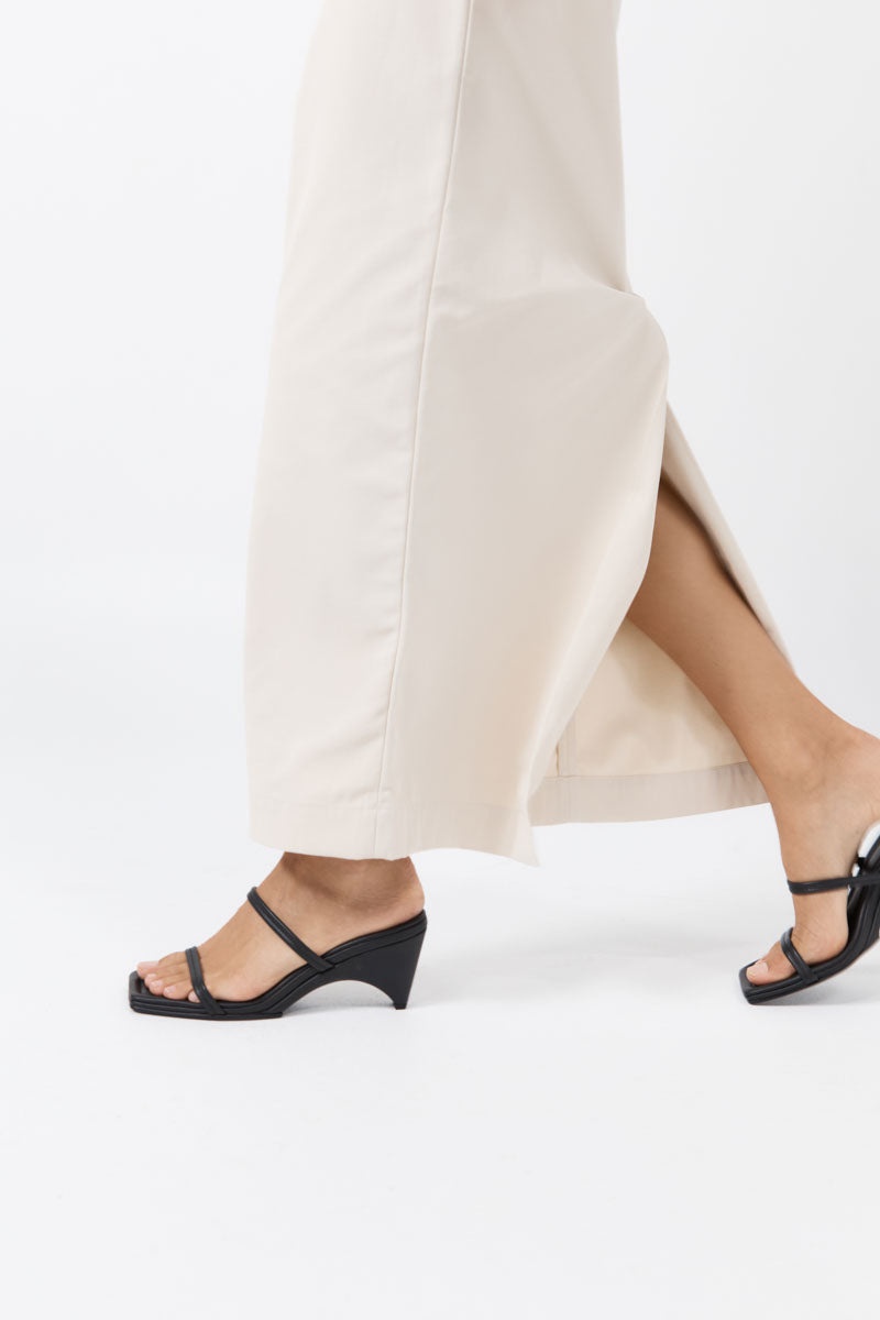 Double Strap Arc Wedge - Black - 2