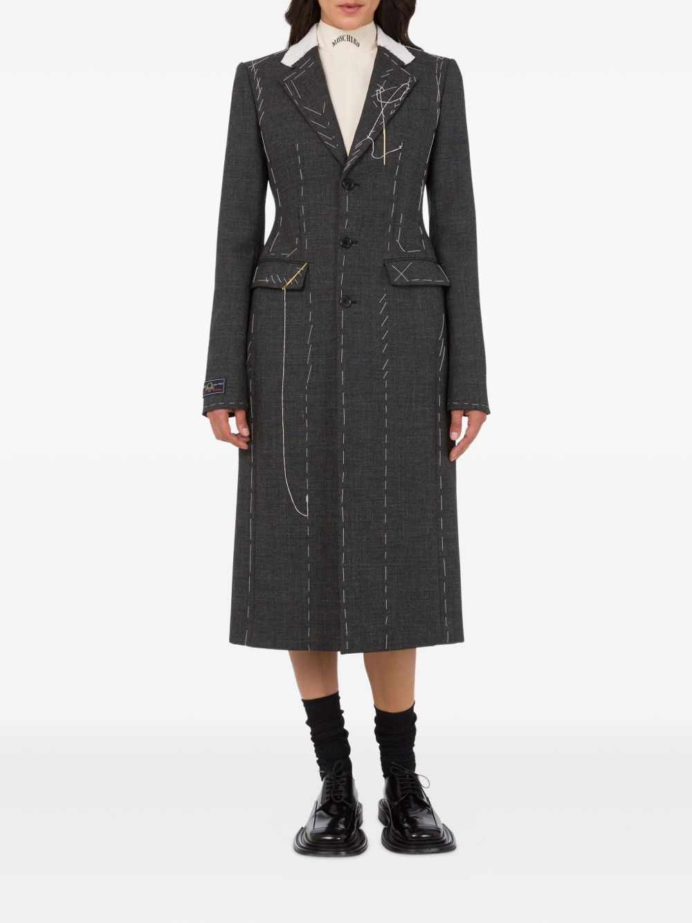 tailored-seam coat - 2