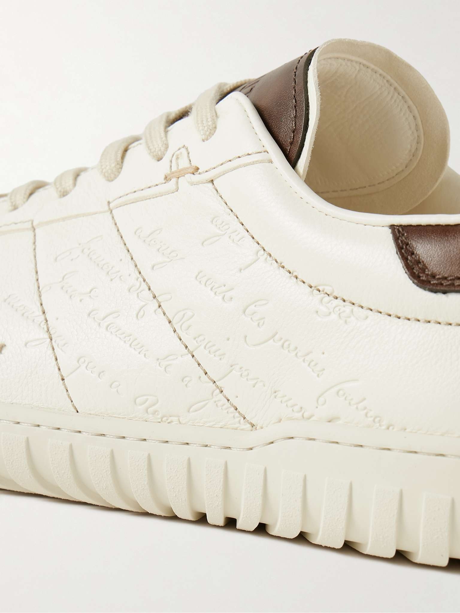 Trainer Scritto Suede-Trimmed Venezia Leather Sneakers - 6
