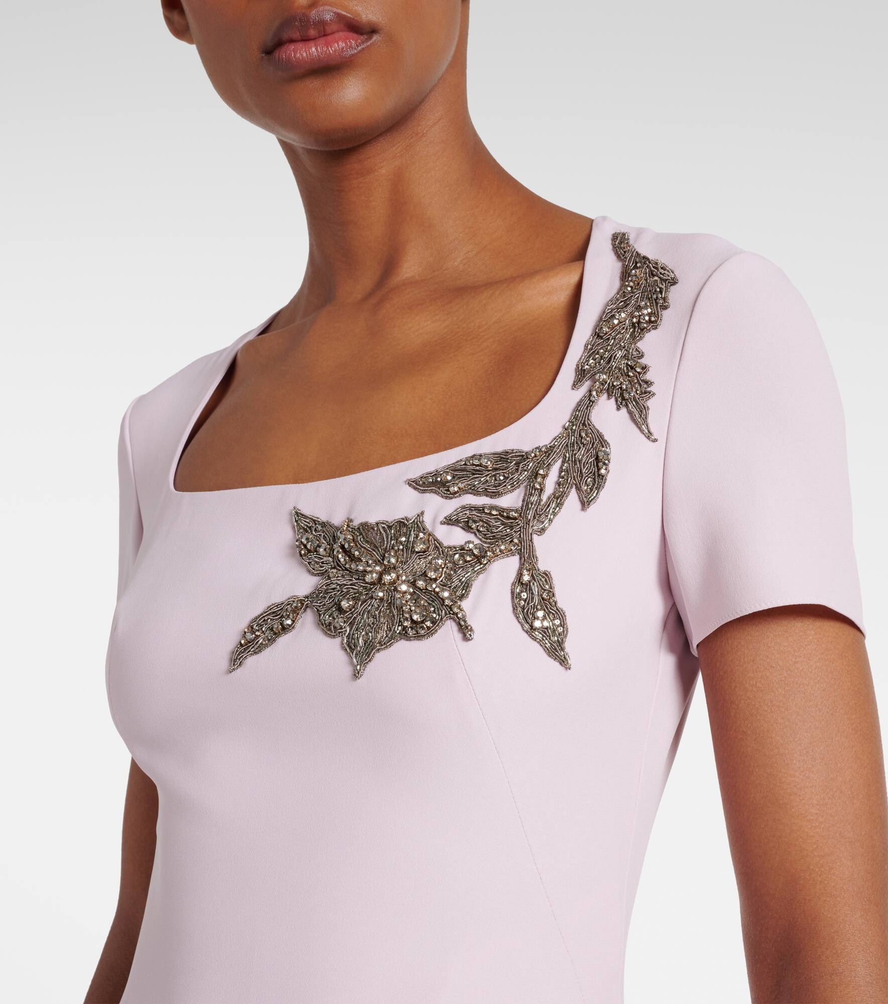 Embellished crêpe gown - 4