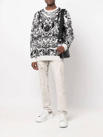 PHILIPP PLEIN intarsia-knit design jumper outlook