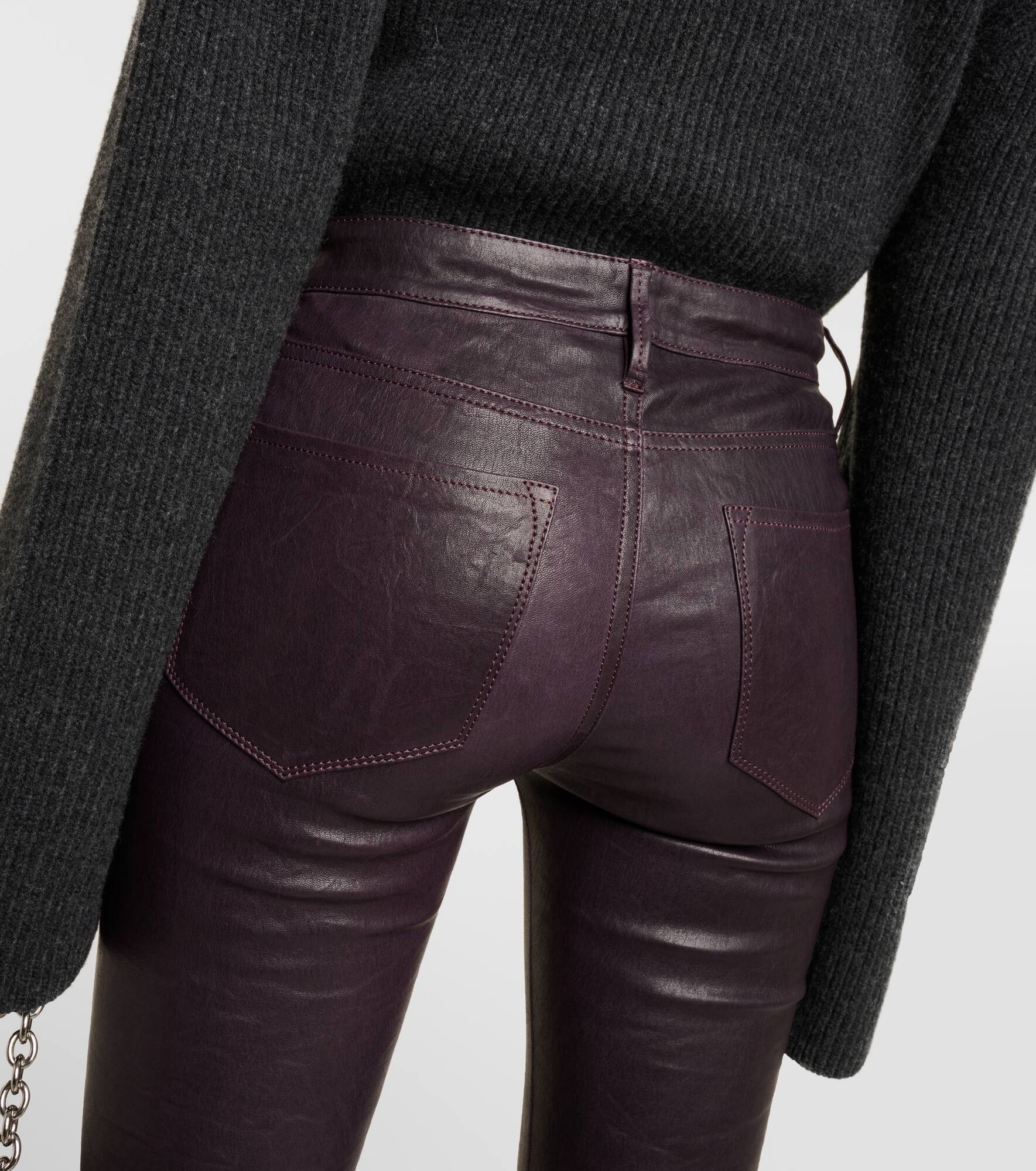 Le Crop Mini Boot leather pants - 6