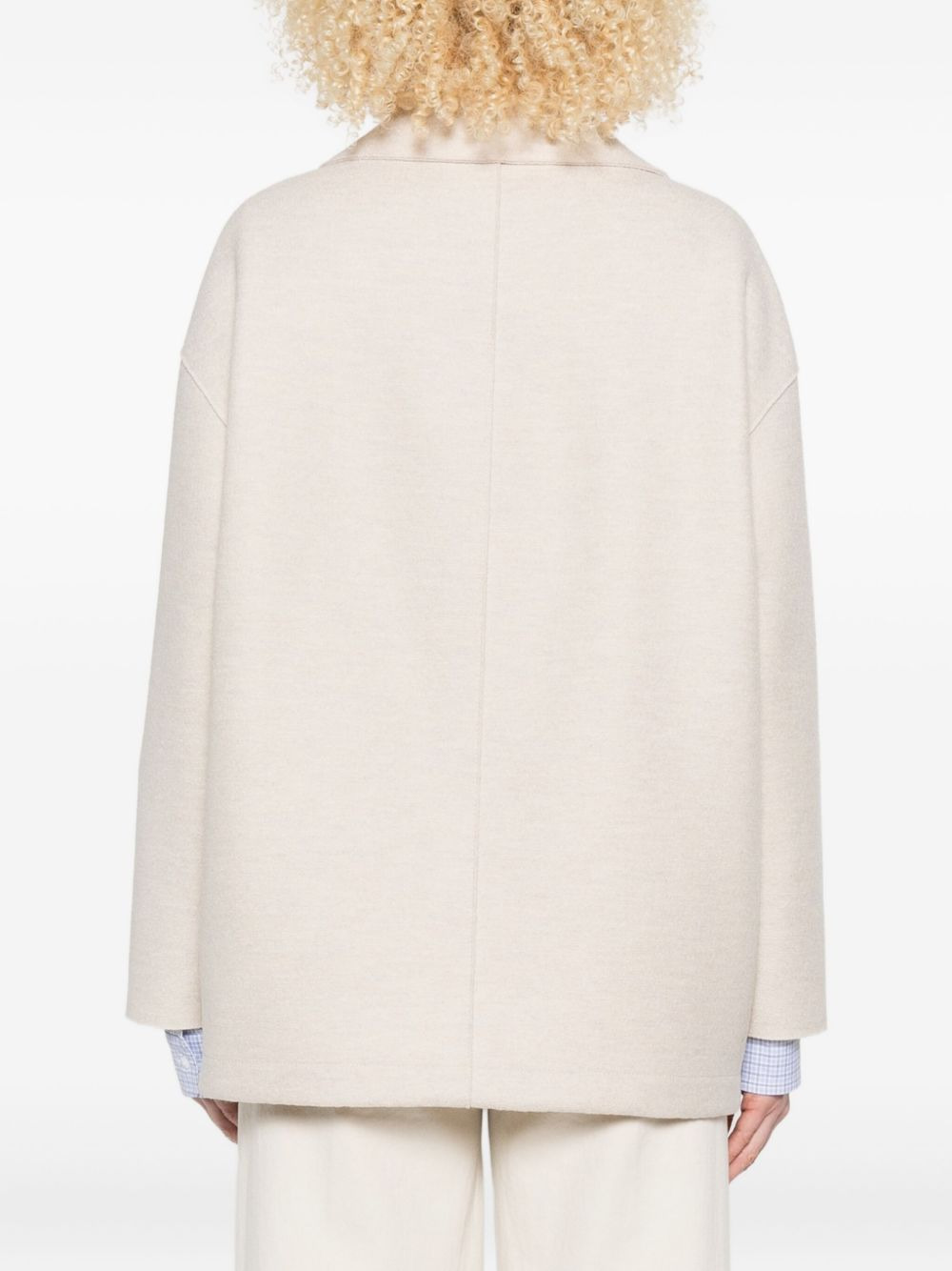 double-breasted wool coat - 4