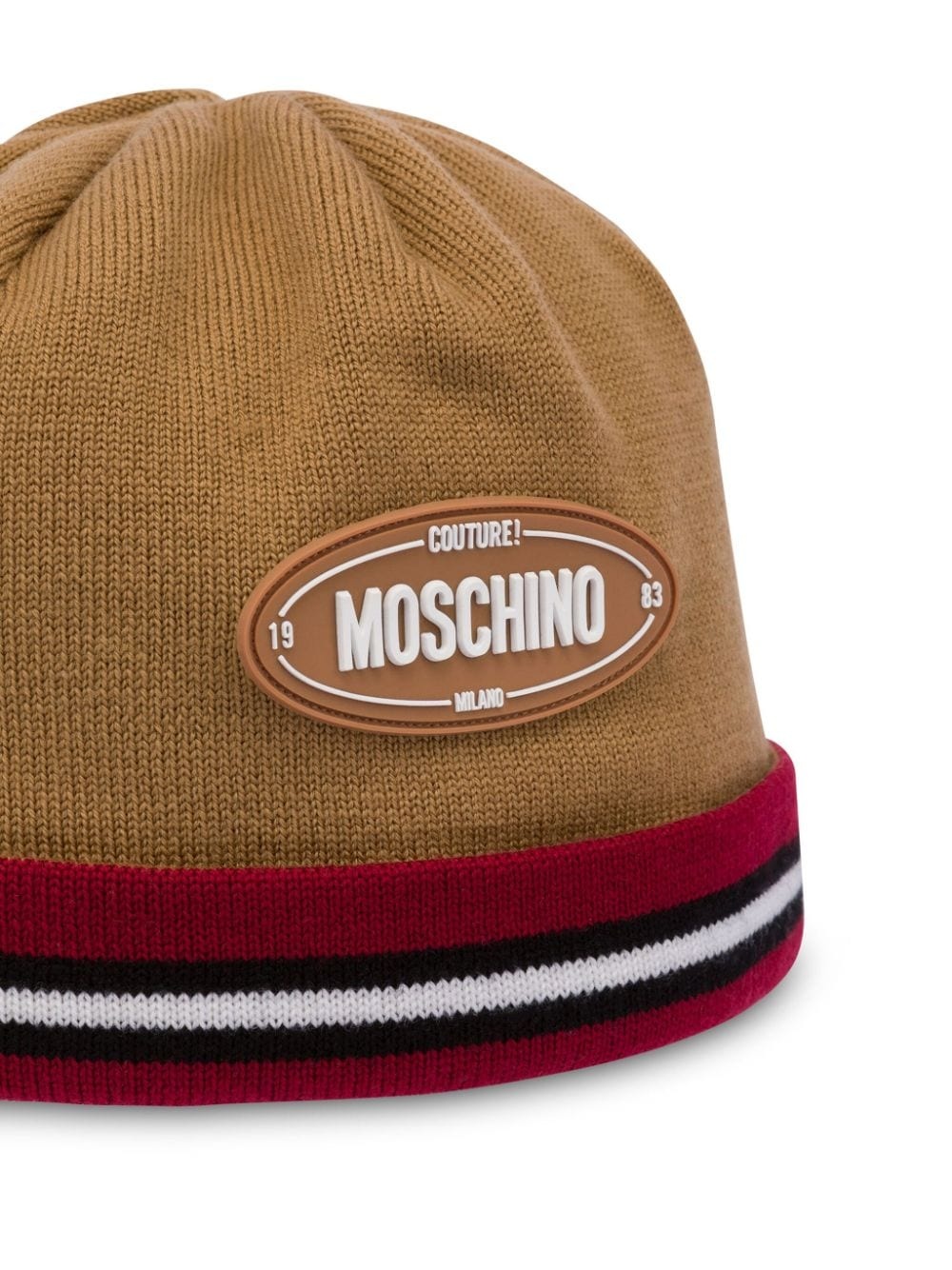 logo-appliquÃ© virgin wool beanie - 3