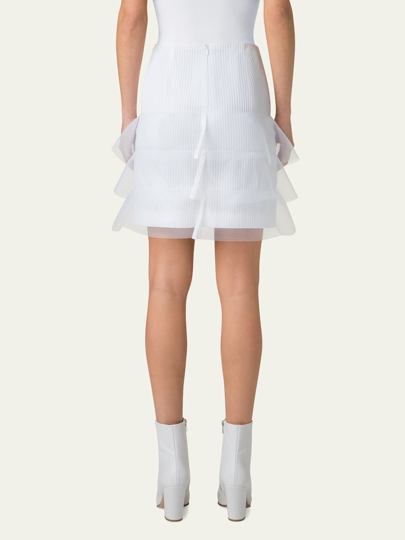 AKRIS Ruffle-Trim Ribbed Mini Skirt outlook