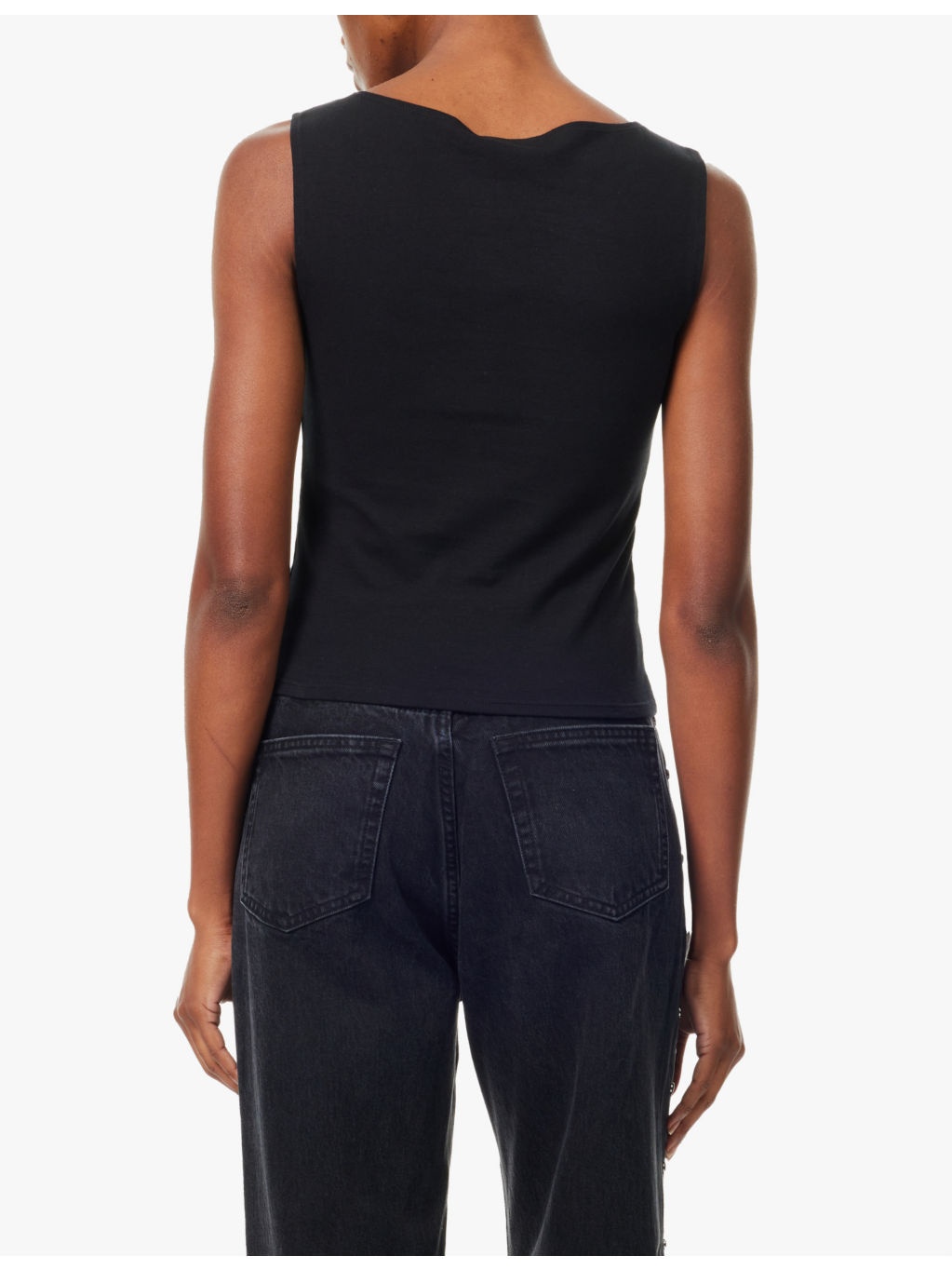 Dusk boat-neckline organic-cotton blend top - 4
