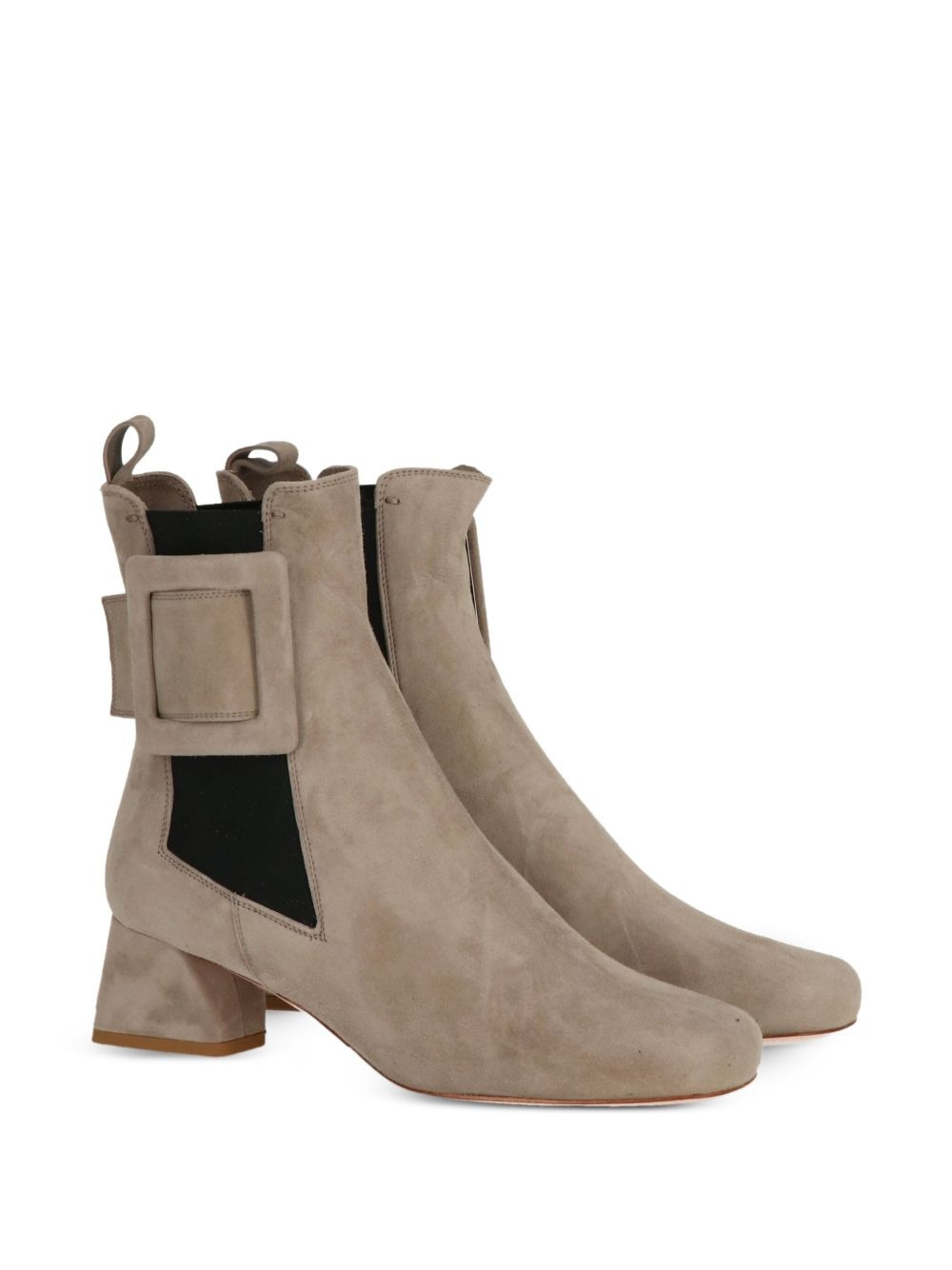 buckle-detail suede boots - 2