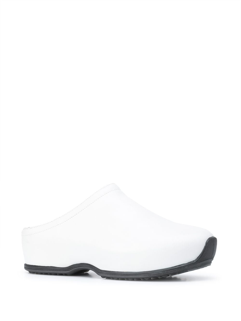 two-tone leather sneakers - 2