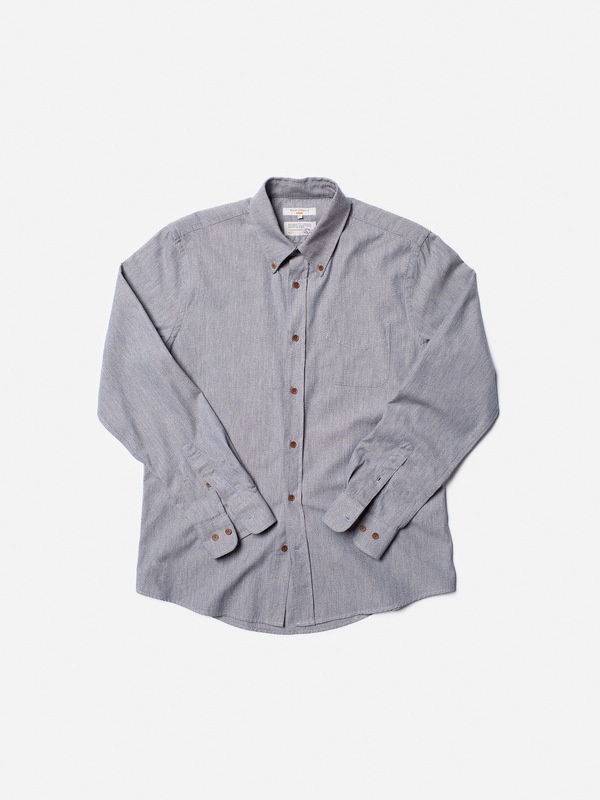 John Button Down Shirt Bluemelange - 1