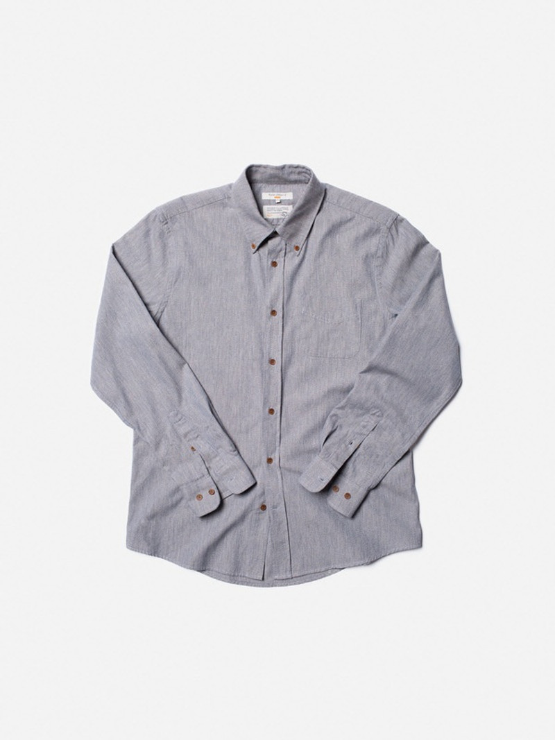 John Button Down Shirt Bluemelange 1