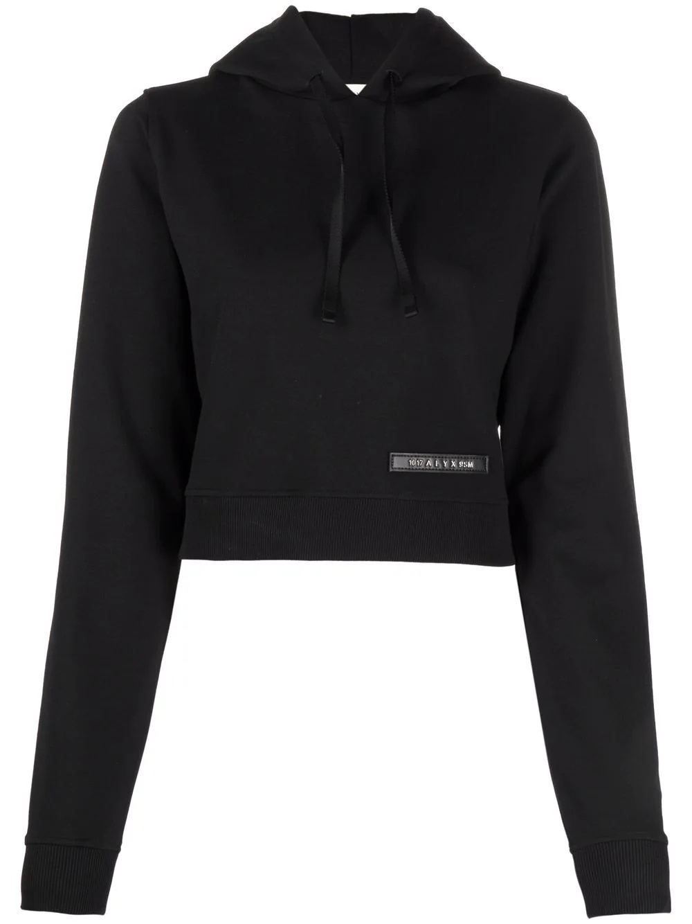 logo patch cropped hoodie - 1