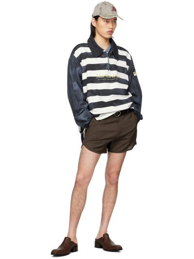 Martine Rose Brown Zip-Fly Shorts outlook